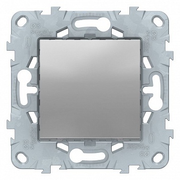 Переключатель 1-клавишный UNICA NEW, скрытый монтаж, алюминий NU520330 Schneider Electric