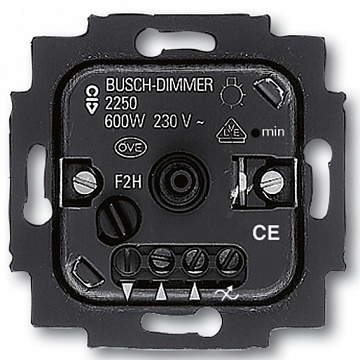 Механизм поворотного светорегулятора-переключателя коллекции BJE, 600 Вт 6515-0-0840 ABB