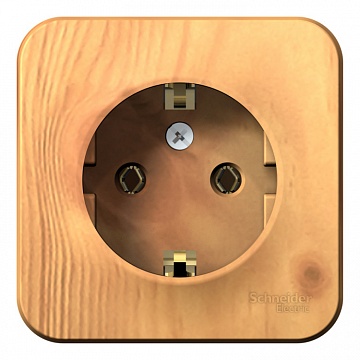 Розетка BLANCA, открытый монтаж, с заземлением, ясень BLNRA010105 Schneider Electric