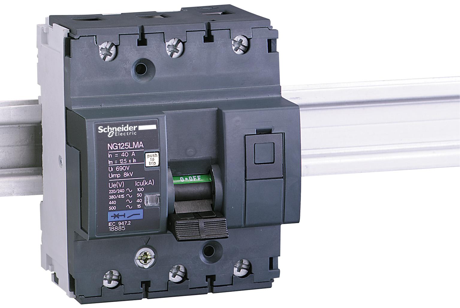 Выключатель автоматический трехполюсный NG125L 6,3А MA 50кА 18880 Schneider Electric