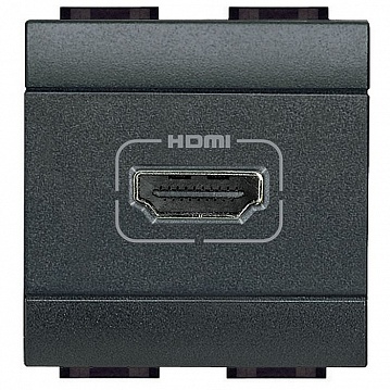 Розетка HDMI LIVING LIGHT, антрацит L4284 Bticino