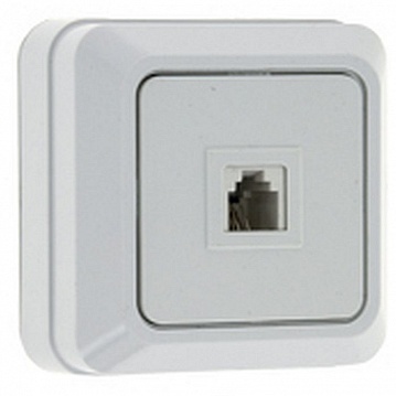 Розетка телефонная 1xRJ12 ВЕНЕЦИЯ, белый ENT01-034-10 EKF