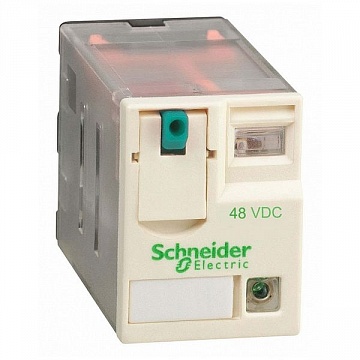 Реле 2 CO светодиод 48В постоянного тока RXM2AB2ED Schneider Electric