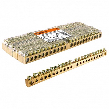 Шина N нулевая 8х12мм 24/1 (24 группы/крепеж по центру) SQ0801-0056 TDM