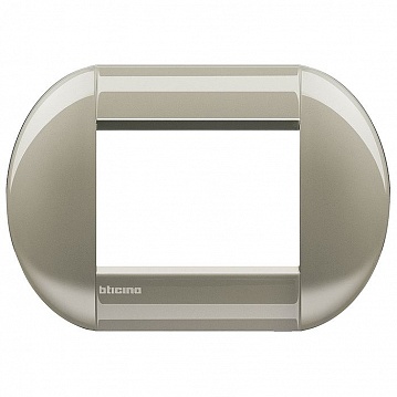 Рамка 3 модуля LIVING LIGHT, горизонтальная, титан LNB4803TC Bticino