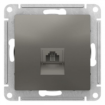 Розетка телефонная 1xRJ11 ATLASDESIGN, сталь ATN000981 Schneider Electric