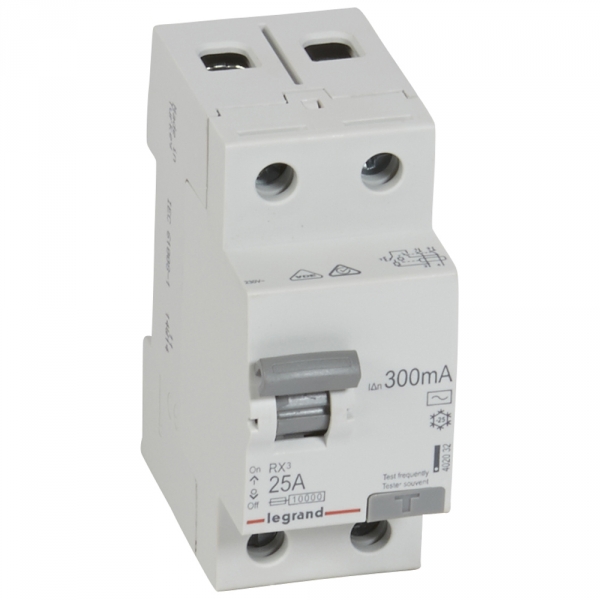 Выключатель дифференциальный (УЗО) RX3 2п 25А 300мА тип AC 402032 Legrand