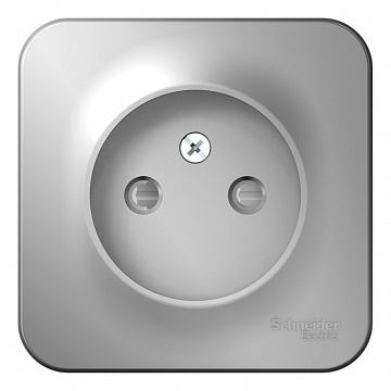 Розетка BLANCA, открытый монтаж, со шторками, алюминий BLNRA001113 Schneider Electric