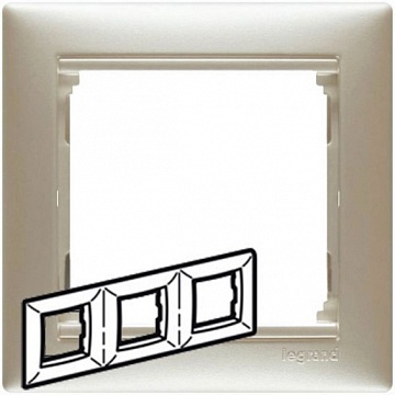 Рамка 3 поста VALENA CLASSIC, жемчужный 770473 Legrand