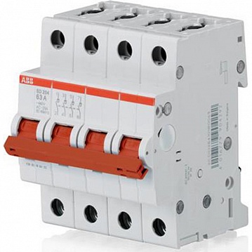 Рубильник 4пол. SD204/16 рычаг крас. SD204/16 ABB