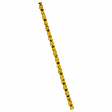 Маркер Duplix - чёрная маркировка на желтом фоне - заглавная буква N 038423 Legrand