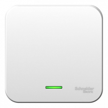 Выключатель 1-клавишный BLANCA, с подсветкой, открытый монтаж, белый BLNVA061111 Schneider Electric