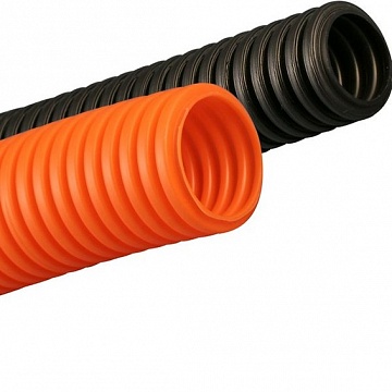 Труба ПНД гибкая гофр. д.16мм, лёгкая с протяжкой, 100м, цвет чёрный (упак. 100м) 71716 DKC