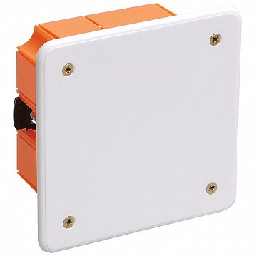 коробка КМ41022 распаячная 92х92x45мм² для полых стен (с саморезами, пластиковые лапки, с крышкой ) UKG11-092-092-045-P IEK