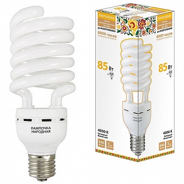 Лампа люминесцентная НЛ-HS-85 Вт-4000 К–Е40 SQ0347-0044 TDM