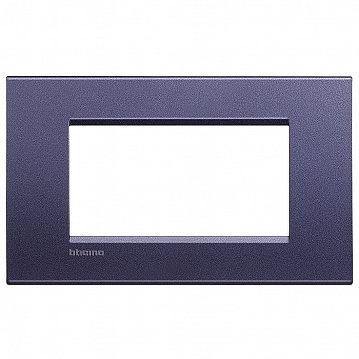 Рамка 4 модуля LIVING LIGHT, горизонтальная, синий шелк LNA4804CB Bticino