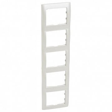 Рамка 5 постов GALEA LIFE, вертикальная, жемчужно-белый 771509 Legrand