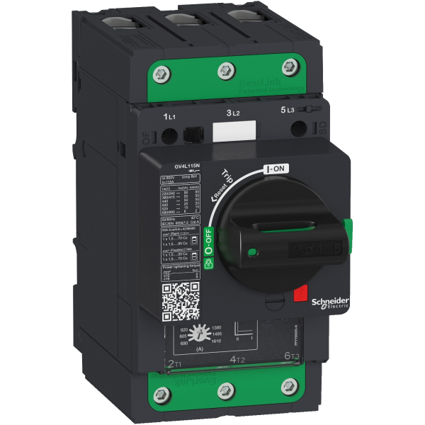 Выключатель автоматический GV4L магнитный расцепитель 2A 50kA зажим EVERLINK GV4L02N Schneider Electric