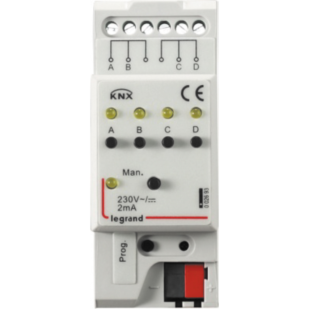 KNX.Бинарный ввод 220В 4-канальный. DIN 2 модуля. 002693 Legrand