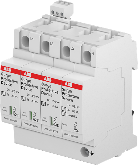 Ограничитель перенапряжения УЗИП OVR T2 3N 80-440s P QS 2CTB815708R4900ABB
