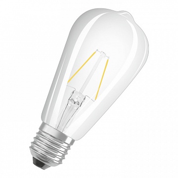 светодиодная лампа PARATHOM CL Edison,филаментная, 2,5W (замена 25Вт), теплый белый свет, прозрачная 4052899962125 OSRAM