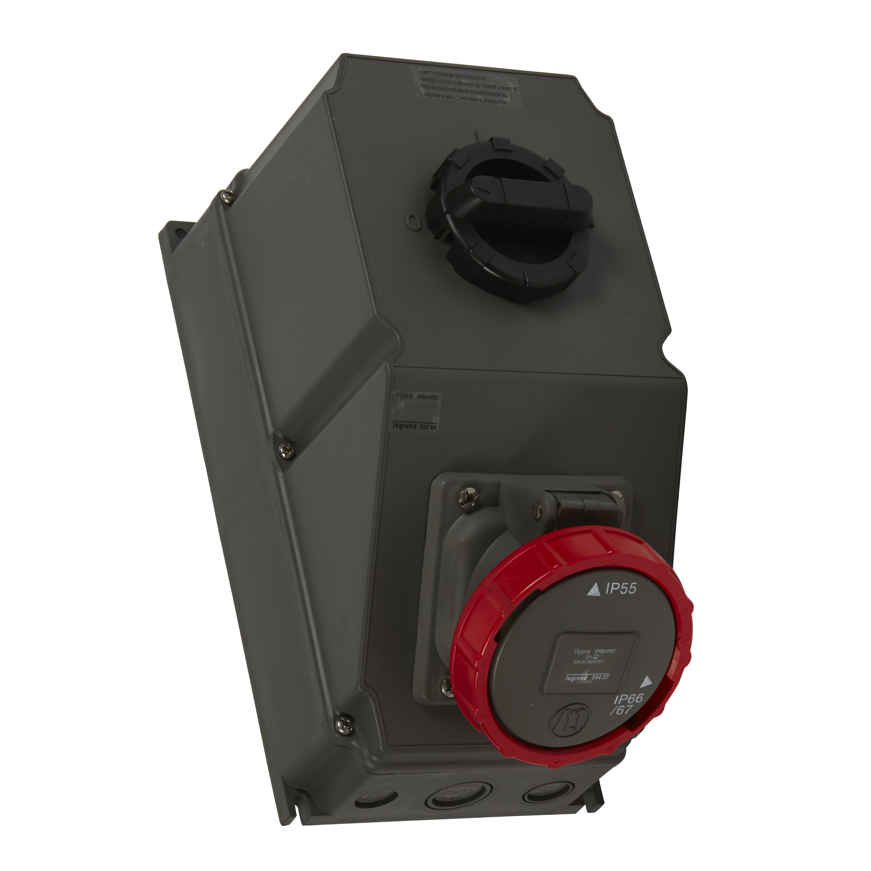 Комбинированный щиток с переключателем Hypra - IP 66/67-55 - 3К+З - 63 А - пластик 059266 Legrand