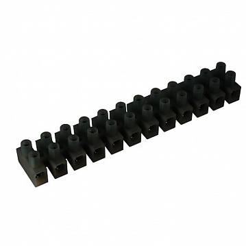 Клемник Полипропилен черный, 12p, 85°C, 450V, 101A, 25мм.кв (упак. 54шт) 43812PL/R DKC