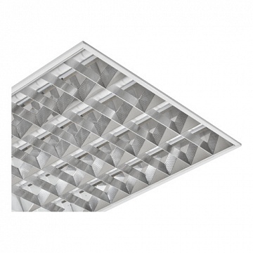 Светильник ЛВО10-4х18-021 Rastr IP20, 629х595х75, V-обр. зерк. растр, ЭмПРА, PF=0,85 1110418021 Ардатовский светотехнический завод