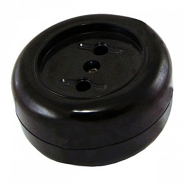 Розетка РЕТРО, открытый монтаж, черный SQ1806-0102 TDM