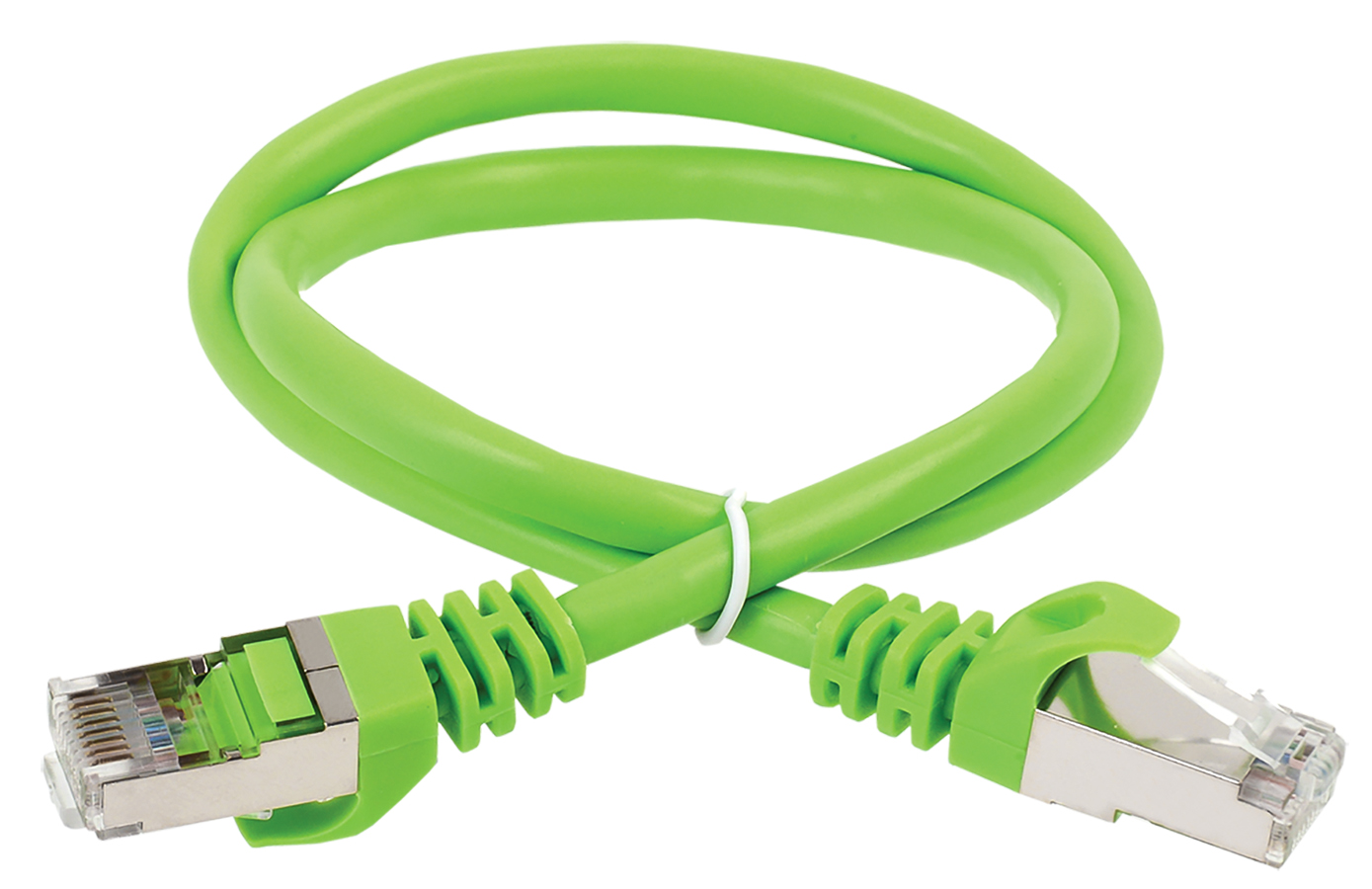 ITK Коммутационный шнур (патч-корд) кат.6А S/FTP LSZH 15м зеленый PC02-C6ASL-15M IEK