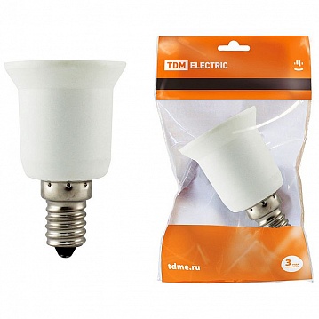 Переходник E14-E27 белый SQ0335-1001 TDM