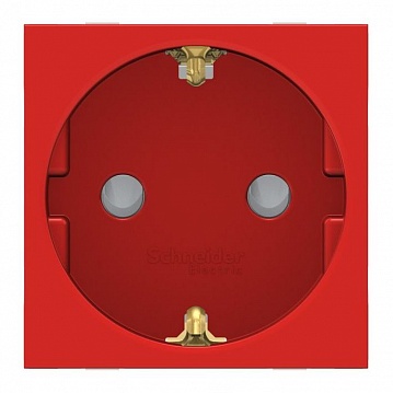 Розетка на 2 модуля UNICA NEW MODULAR, скрытый монтаж, с заземлением, со шторками NU303703 Schneider Electric