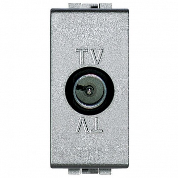 Розетка TV LIVING LIGHT, оконечная, алюминий NT4202DC Bticino