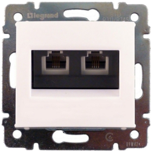 Розетка 2xRJ11+RJ45 Cat.6 VALENA CLASSIC 770080 Legrand