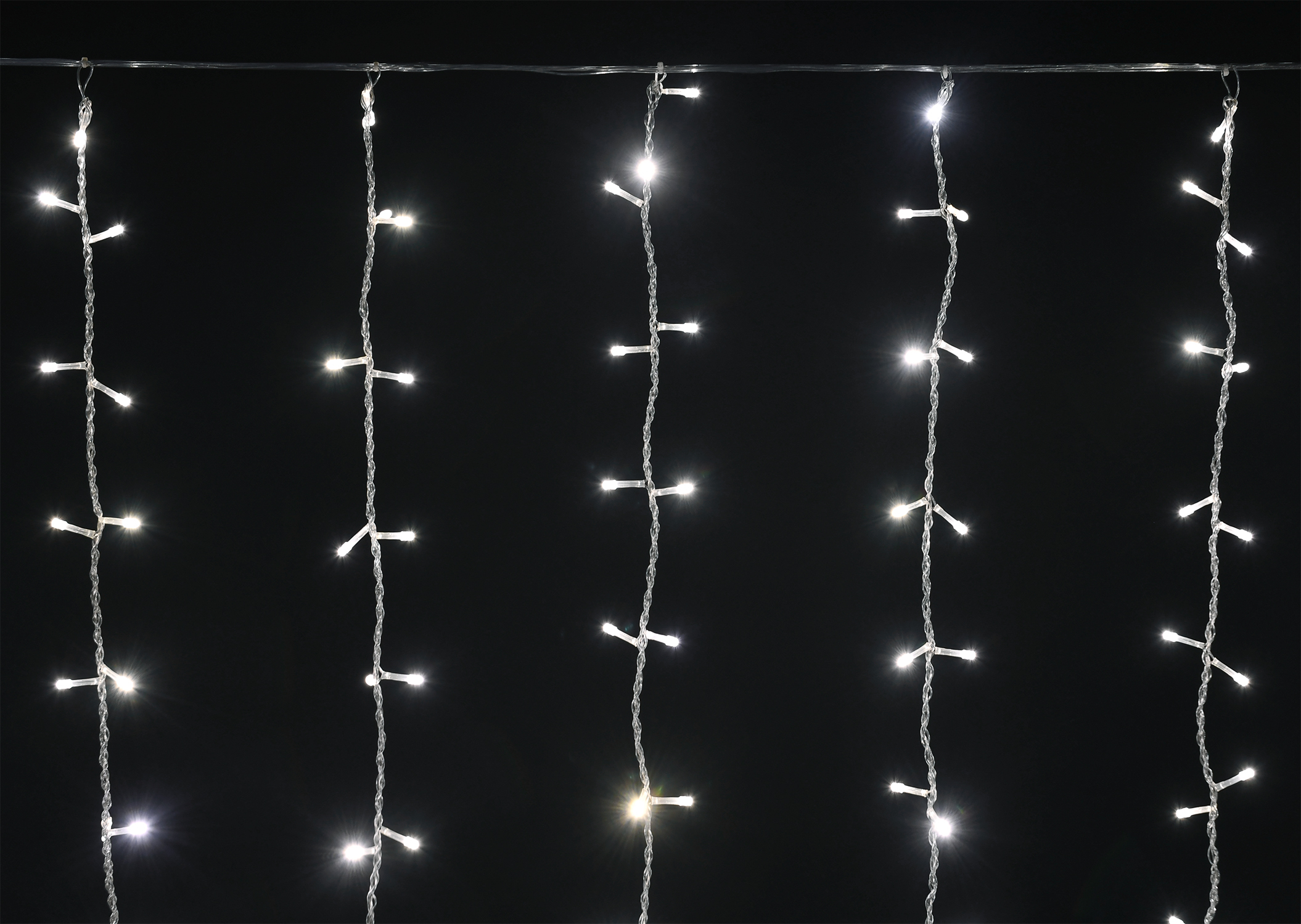 LIGHTING Гирлянда занавес 1,5х1,5м 160 светодиодов теплый белый свет IP20 прозрачный шнур 3м 230В транзит LGDB201-1-160-L1-T-S-20 IEK