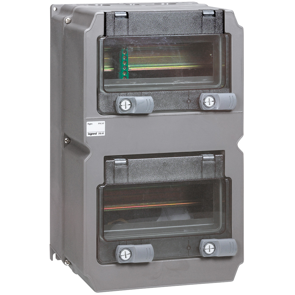 Сборный щиток Hypra - с 2 окошками - с рейкой DIN - 370x230x181 мм 059849 Legrand