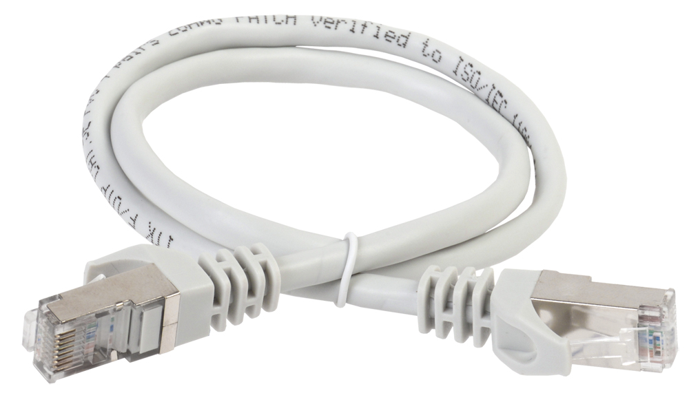 ITK Коммутационный шнур (патч-корд) кат.5E FTP LSZH 5м серый PC01-C5EFL-5M IEK
