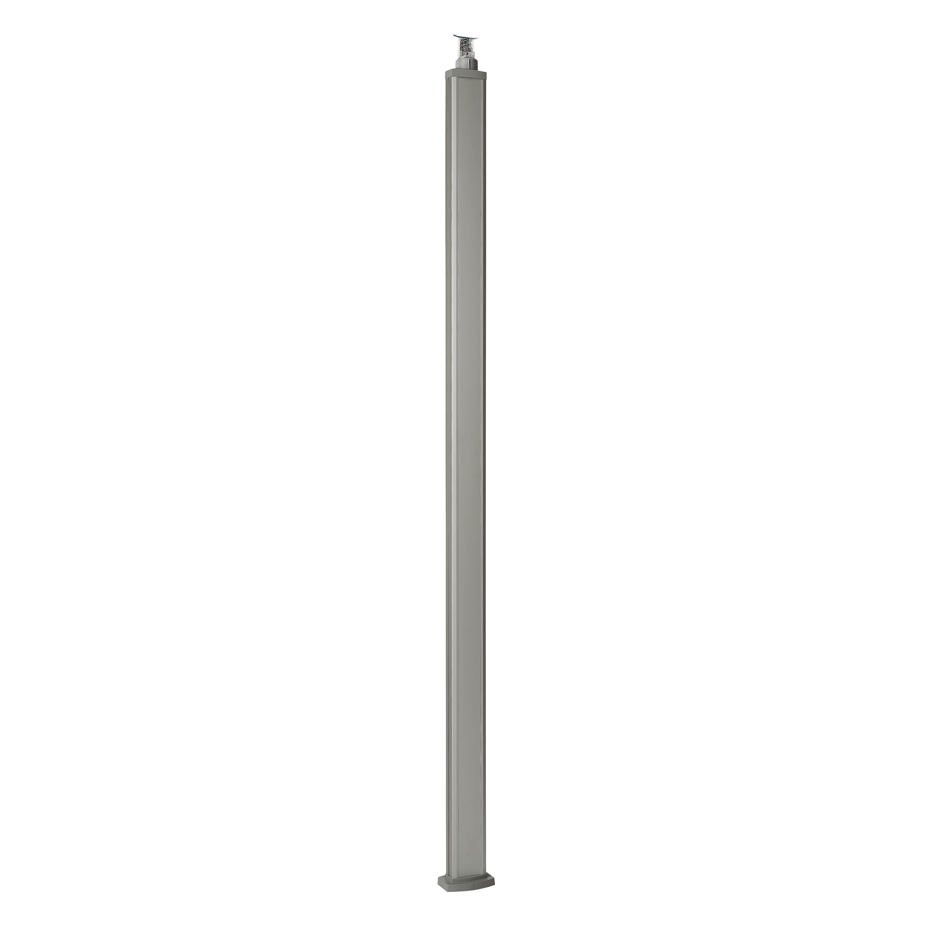 Универсальная колонна алюминиевая с крышкой из алюминия 1 секция, высота 2,77 метра, с возможностью увеличения высоты до 4,05 метра, цвет алюминий 653111 Legrand