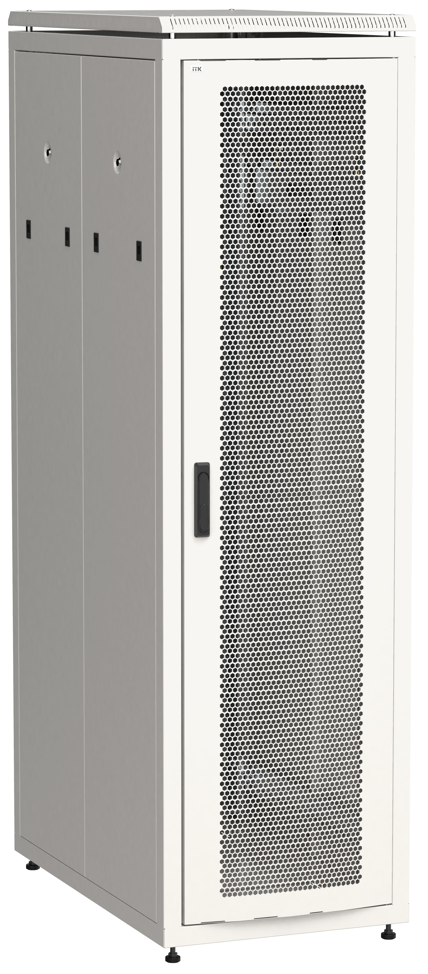 ITK LINEA N Шкаф напольный сетевой 19" 33U 800х1000мм перфорированная передняя дверь задняя перфорированная серый LN35-33U81-PP IEK