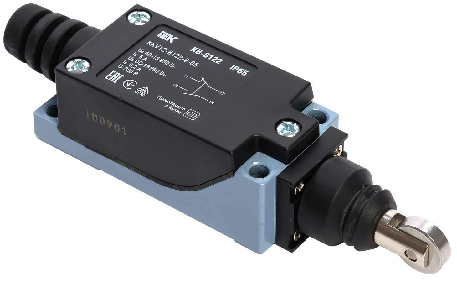 Выключатель концевой КВ-8122 ролик вертикальный нажимной IP65 KKV12-8122-2-65 IEK