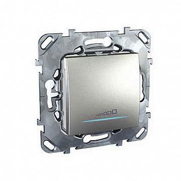 Светорегулятор поворотный GLOSSA, 600 Вт, платина GSL001236 Schneider Electric