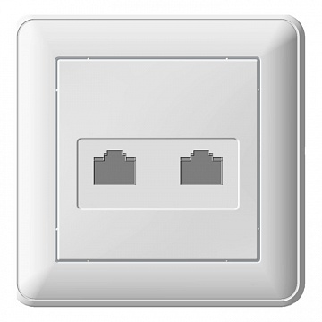 Розетка телефонная 2xRJ11 W59, белый RSI-251TT-18 Schneider Electric