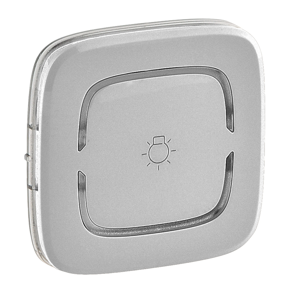 Valena ALLURE MyHome.Лицевая панель для механизмов BUS/SCS.С символом "Освещение".2 модуля.Алюминий 755384 Legrand