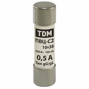 Плавкая вставка ПВЦ-С2 10х38 0,5А SQ0729-0001 TDM