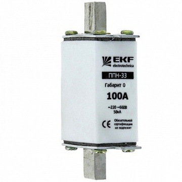 Плавкая вставка ППН-33 160/25А габарит 0 fus-33-0/160/25 EKF