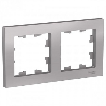 Рамка 2 поста ATLASDESIGN, алюминий ATN000302 Schneider Electric
