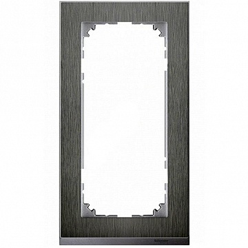 Рамка 2 поста MERTEN M-PURE DECOR, нержавеющая сталь MTN4025-3646 Schneider Electric