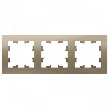 Рамка 3 поста ATLASDESIGN, шампань ATN000503 Schneider Electric
