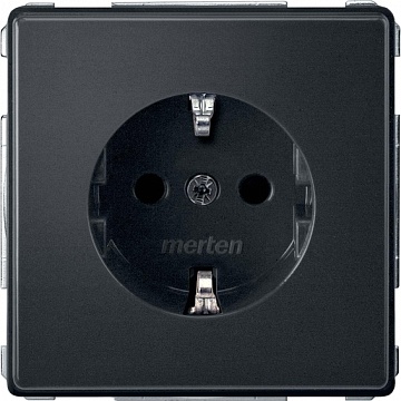 Розетка MERTEN AQUADESIGN IP44, скрытый монтаж, с заземлением, со шторками MTN2300-7214 Schneider Electric
