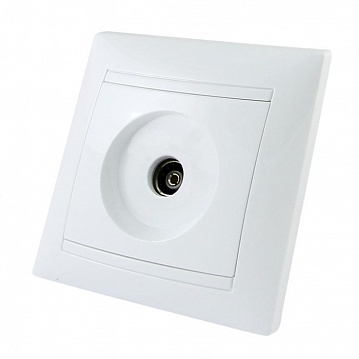 Розетка TV ЛАМА, одиночная, белый SQ1815-0017 TDM